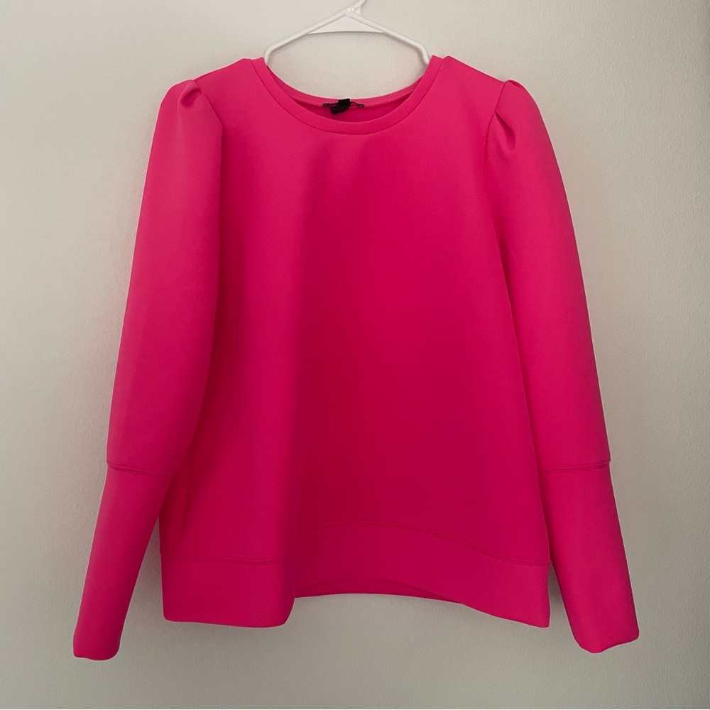 Stella & Dot Hot Pink Scuba Top Size L - Picture 2 of 4